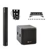 LABIPACK3 2 x LABI1-SB18p 4 x LABI1-C100i  2 x LABI1-SAC 2 x LABI1-CAC Versatile and Discreet Column Loudspeaker & Powered Subwoofer, 4xSpeaker, 3" Speaker & 18" Subwoofer