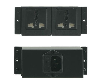 TS-2IL Power Socket Bracket, Black for 2xLegrand Mosaic Socket, Version: Israel, 2 image