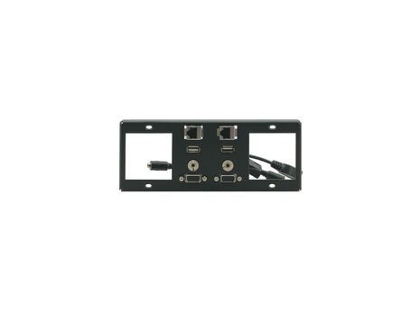 T6F-2S Inner Frame, Black, 2xFixed RJ45 Ethernet Insert