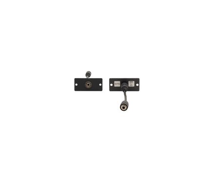 WA-1PN(B) Stereo Audio Wall Plate Insert, Black, Single Slot, Colour: Black, 2 image