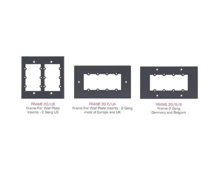 FRAME-2G/US(B) Faceplate Insert, Black, 15.1 x 0.2 x 8cm, Colour: Black, Version: US Version