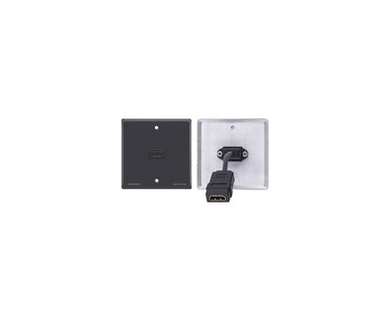 WP-H1M(WP-HDMI1M)/BE/DE(G) Wall Plate, 1xHDMI (F), EU/GB Grey, Colour: Grey, Version: BE/DE