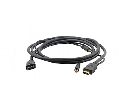 C-MHMA/MHMA-3 High Speed HDMI Flexible Cable with Ethernet + 3.5mm Stereo Audio, 0.9 m, Black, Length: 0.9