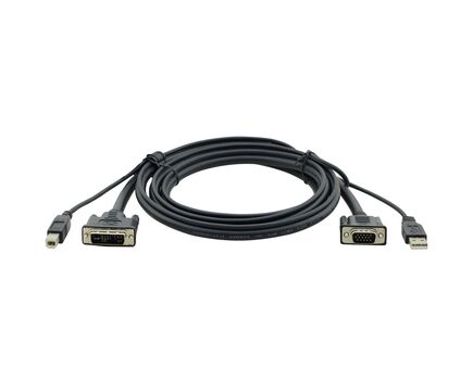 C-KVM/3-6 KVM Cable VGA to DVI-A and USB, 1.8 m, Black, Version: VGA to DVI–A and USB