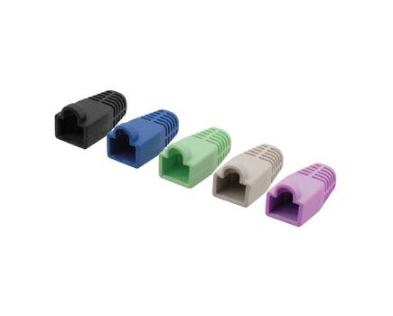 CB-PURPLE Strain Relief Boot, Polycarbonate, Purple, For RJ-45 Cable, Colour: Purple