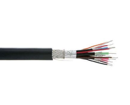 BC-3X2T7S-100M 14 conductor presentation cable, 3 mini coax+2 TP + 7 single wires, 100 m