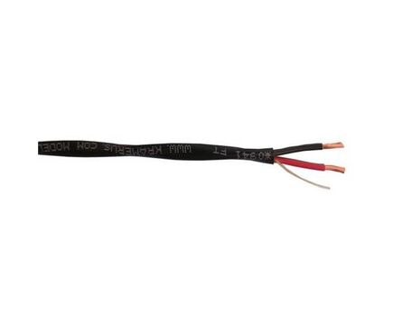 BCP-2S12-500 2-Conductor Speaker Cable, 152.4 m, Black, 12 AWG, Length: 152.4