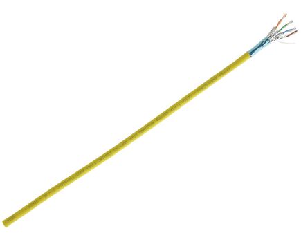 BC6A-LS403-D500M KLAN CAT 6A F/FTP 650MHz LSZH Bulk Cable-Yellow, Drum, Length: 500