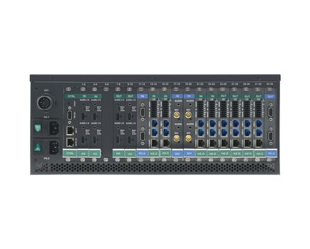 VS-34FD 8K Multi-Format Digital Matrix Switcher with Interchangeable I/Os, 34 Ports, Black, 2 image