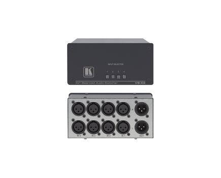 VS-4X 4x1 Balanced Stereo Audio Mechanical Switcher