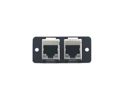 W4545(G) Dual Ethernet Wall Plate Insert, Grey, Single Slot, Colour: Grey