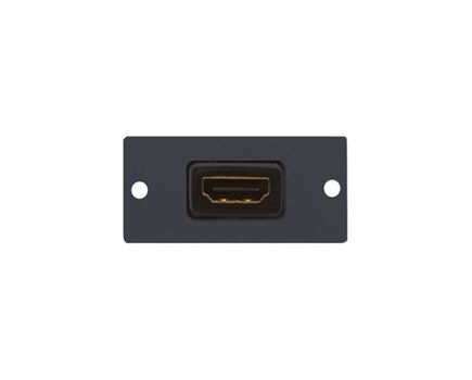 W-H(W-HDMI)(G) HDMI Wall Plate Insert, Grey, Single Slot, Colour: Grey