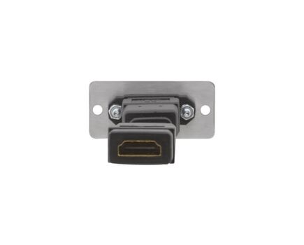 W-H(W-HDMI)(B) HDMI Wall Plate Insert, Black, Single Slot, Colour: Black, 2 image