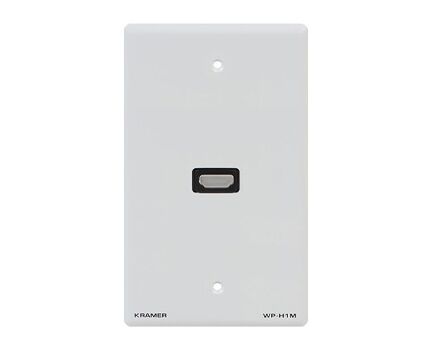 WP-H1M(WP-HDMI1M)/US(W) Wall Plate, 1xHDMI (F), 8 x 8 x 4cm, US White, Colour: White, Version: US