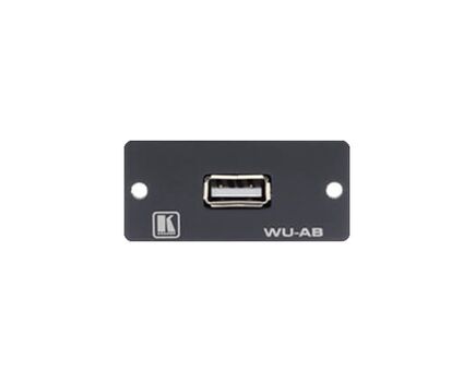 WU-AB(G) USB Wall Plate Insert, Grey, Single Slot, USB-TypeA Female to USB-Type B Female, Colour: Grey, 2 image