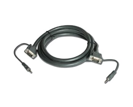 C-GMA/GMA-25 VGA Cable with Stereo Audio 3.5mm Mini Jack, 7.6 m, Length: 7.6, 3 image