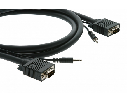 C-GMA/GMA-75 VGA Cable with Stereo Audio 3.5mm Mini Jack, 22.9 m, Length: 22.9