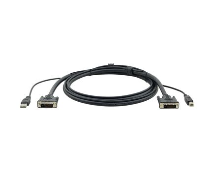 C-KVM/1-6 KVM Cable DVI-D Single-Link and USB, 1.8 m, Black, Version: DVI–D Single–Link and USB, 2 image