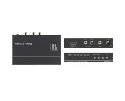 VP-410 Composite Video & Stereo-Audio to HDMI Scaler