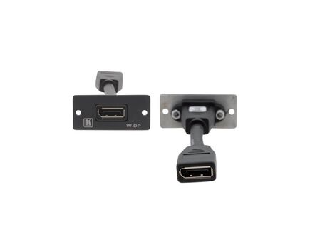 W-DP(B) DisplayPort Wall Plate Insert, Black, Single Slot, Colour: Black, 3 image