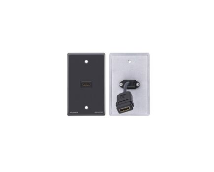 WP-H1M(WP-HDMI1M)/EU/GB(G) Wall Plate, 1xHDMI (F), 8 x 8 x 4cm, EU/GB Grey, Colour: Grey, Version: EU/GB, 2 image