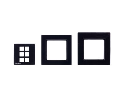 RC-206/306/EU-PANEL(B) Frame and Faceplate Set, Black, For RC-206/RC-306 EU Wall Plate