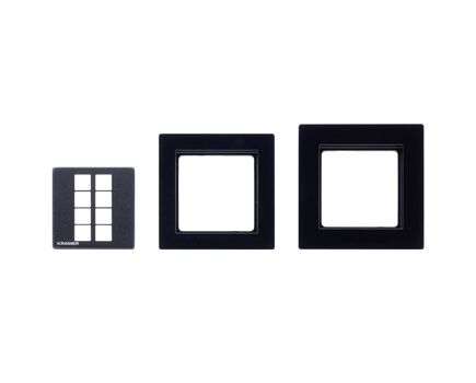 RC-208/308/EU-PANEL(B) Frame and Faceplate Set, Black, For RC-208/RC-308 EU Wall Plate