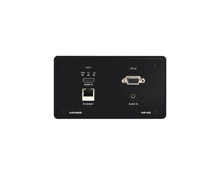 WP-20/EU(W)-80 Video Switcher, Active Wall Plate-HDMI & Computer Graphics with Ethernet, Bidirectional RS-232 & Stereo Audio HDBaseT Transmitter, 2 image