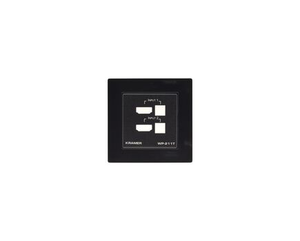 WP-211T EU PANEL SET Frame and Faceplate Set, Black, For WP-211T EU Wall Plate