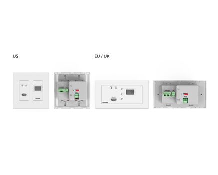 WP-DEC7/US-D(W) High-Performance, AVoIP Wall Plate Decoder for 4K over 1G network, US Plug, Power Compatibility: US