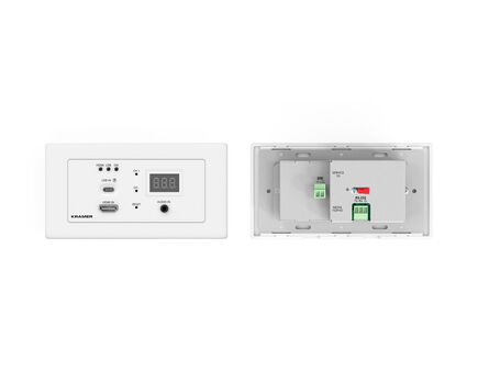 WP-SW2-EN7/EU(W)-80/86 High–Performance, AVoIP Auto–Switch 2-Gang Wall-Plate Encoder, EU Plug, Power Compatibility: EU, 5 image