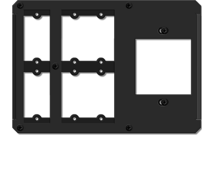 T1AF-16 1 Single Power Socket Slot, 6 Insert Slots (Includes 4 Blank & 2 Cable Pass–Through Inserts), Version: 16 conf