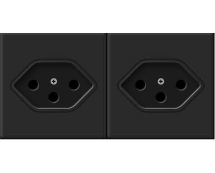 TS-2CH Dual Power Socket, TS Switzerland, 2xSocket, Version: Switzerland