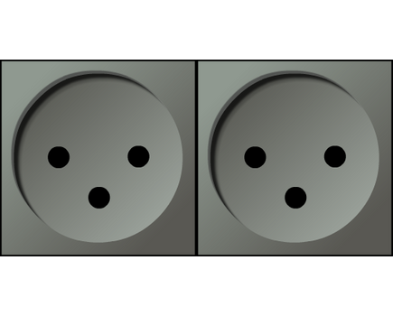 TS-2IL Power Socket Bracket, Black for 2xLegrand Mosaic Socket, Version: Israel