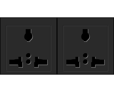 TS-2U Universal Dual Power Socket, TS Universal, 2xSocket, Version: Universal