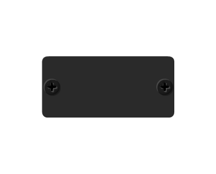 W-BLANK(B) Blank Slot Cover Plate, Black, Single Slot, Colour: Black