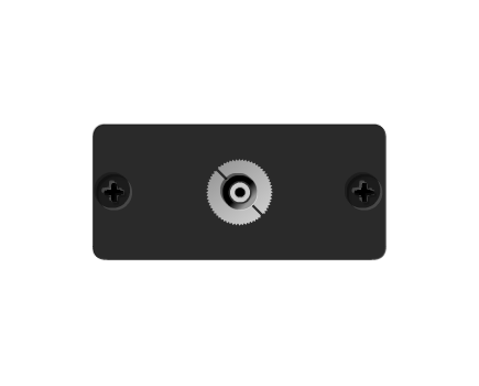 WA-1PN(B) Stereo Audio Wall Plate Insert, Black, Single Slot, Colour: Black