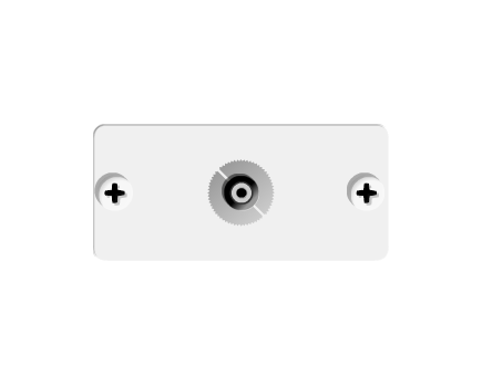 WA-1PN(W) Stereo Audio Wall Plate Insert, White, Single Slot, Colour: White