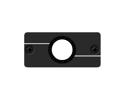 WCP(B) Cable Pass-Through Wall Plate Insert, Black, Single Slot, Colour: Black