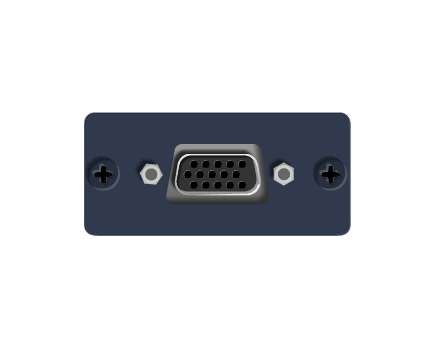 WX-2F(G) VGA/UXGA VGA/UXGA Wall Plate Insert, Grey, Single Slot, Colour: Grey