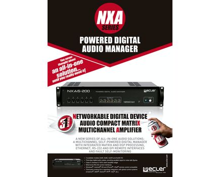 NXA 6-80 Digital Audio Manager, 6x3-pin Euroblock Input, Ethernet & RS-232, 6x2-Pin Euroblock Output, Black, 3 image