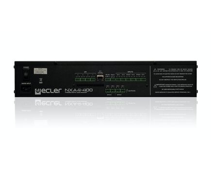 NXA 4-400 Digital Audio Manager, 4x3-pin Euroblock Input, Ethernet & RS-232, 4x2-Pin Euroblock Output, Black, 2 image