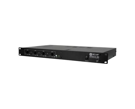 eHSA4-60 Multichannel Amplifier Class D with 4X60WRMS @70/100V (High Impedance) Powered Outputs, 2 image