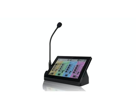 PAGENETDN Programmable Paging Station with Control Touch-Screen, Black, Unidirectional, 2 image