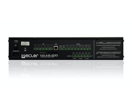 NXA 6-200 Digital Audio Manager, 6x3-pin Euroblock Input, Ethernet & RS-232, 6x2-Pin Euroblock Output, Black, 2 image