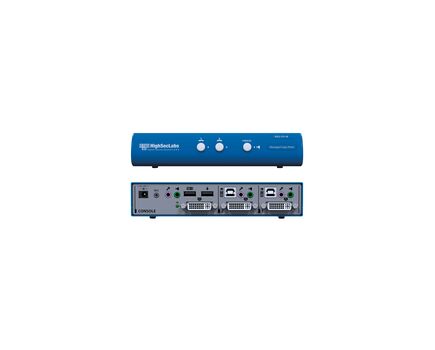 SK21D-N DVI-I KVM Switch, 2 Port, 2xDVI-I (Single-Link/Dual-Link) Connectors, 2xUSB-B Connectors for Keyboard and Mouse, 2x3.5mm Mini Jacks for Unbalanced Stereo Audio, 2x3.5mm Mini Jacks for Microphone