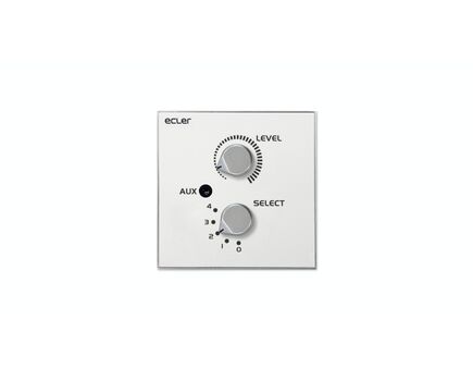 WPaVOL-SR-J Remote Wall Panel Control, White with Front Panel Stereo Mini-Jack Connector