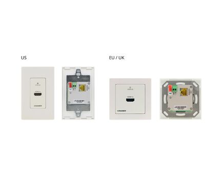 WP-871XR/EU-80/86(W) 4K HDR HDMI Wall-Plate PoC Transmitter over Long-Reach DGKat 2.0, Version: EU 80/86