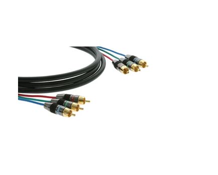 C-R3VM/R3VM-50 3 RCA Component Video Mini High-Resolution Cable, 15.2m, Black, Length: 15.2