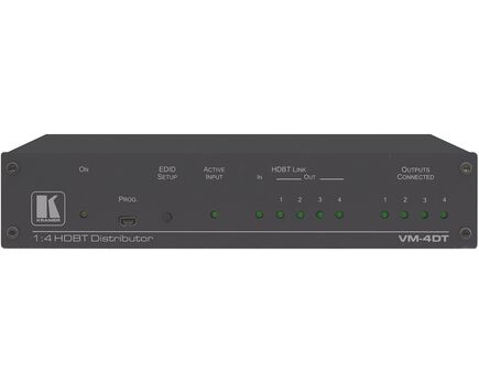 VM-4DT 1:4 4K60 4:2:0 Long-Reach HDBaseT Distribution Amplifier, 2 image